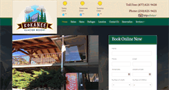 Desktop Screenshot of kokaneeglacierresort.com